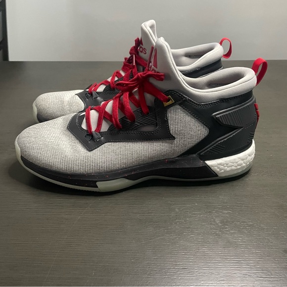 Adidas D Lillard 2's Boost Heathered Gray Men's Basketball Shoe Size 11.5 - Picture 10 of 16